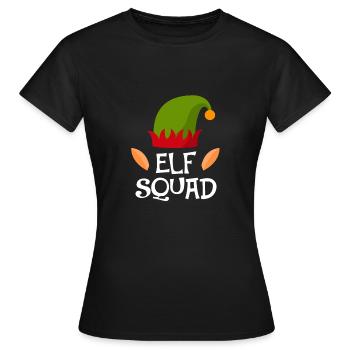 onze squad Noël advent onze elfe fee cadeau - T-shirt Femme - noir - Devant - AI Model Female 172 dark (172cm)