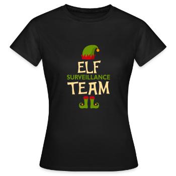 onze équipe Noël advent onze elfe fee cadeau - T-shirt Femme - noir - Devant - AI Model Female 172 dark (172cm)