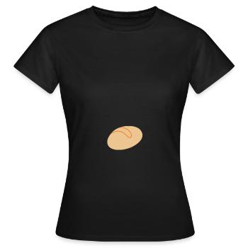 Brötchen im Ofen Lustige Baby Bump Schwangerschaft Verlangen - Frauen T-Shirt - Schwarz - Vorne - AI Model Female 172 dark (172cm)