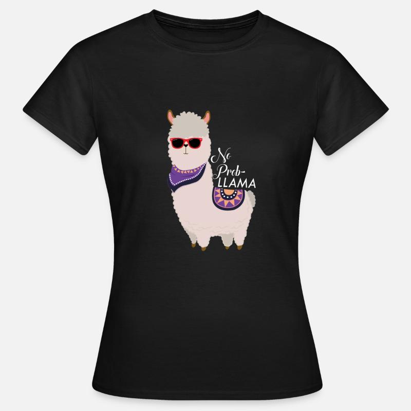 No problem - Cool alpaca llama - Women's T-Shirt - black