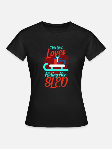 Traîneau Sleigh Rider Femmes - T-shirt Femme - noir