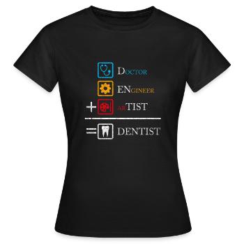 Zahnärztin Praxis Kieferorthopäde Zahn Geschenk - Frauen T-Shirt - Schwarz - Vorne - AI Model Female 172 dark (172cm)