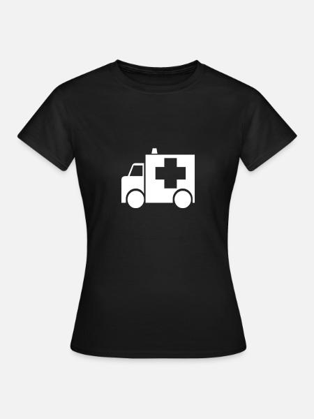 Rettungswagen - Besonderes Shirt - Frauen T-Shirt - Schwarz