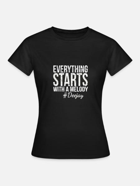 Deejay - Frauen T-Shirt - Schwarz