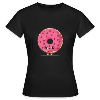 donut bagel kuchen backen bäcker backwaren Herz - Frauen T-Shirt - Schwarz - Vorne - AI Model Female 172 dark (172cm)