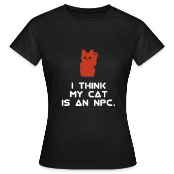 Mon chat est une intelligence artificielle! - T-shirt Femme - noir - Devant - AI Model Female 172 dark (172cm)