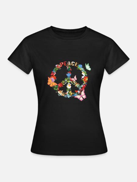 peace - Frauen T-Shirt - Schwarz