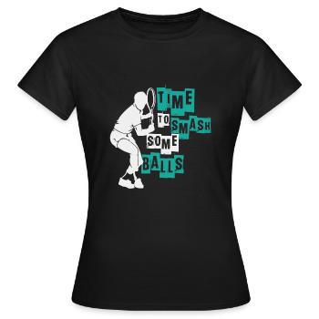 tennis - T-shirt Femme - noir - Devant - AI Model Female 172 dark (172cm)