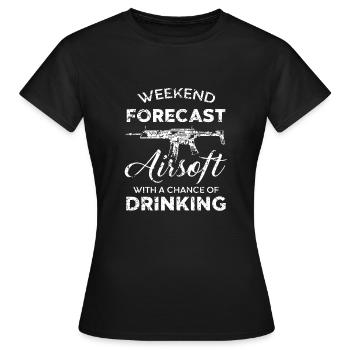 Airsoft - Frauen T-Shirt - Schwarz - Vorne - AI Model Female 172 dark (172cm)