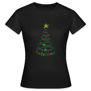 Cadeau de noël arbre de noël Bethléem - T-shirt Femme - noir - Devant - AI Model Female 172 dark (172cm)