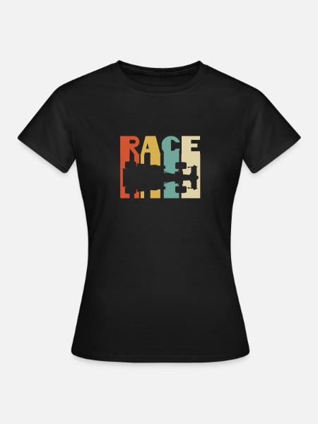 couleurs de course vintage couleurs rétro - T-shirt Femme - noir