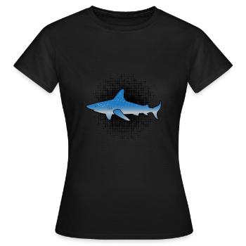 Whale Shark - T-shirt Femme - noir - Devant - AI Model Female 172 dark (172cm)