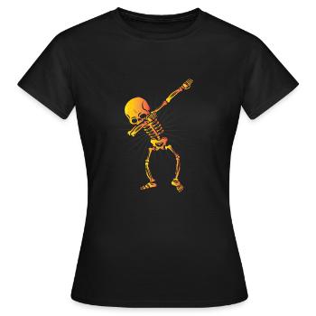 Tamponner squelette squelette - T-shirt Femme - noir - Devant - AI Model Female 172 dark (172cm)