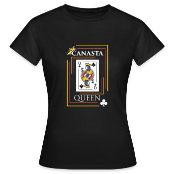 Canasta design Cadeau pour les joueurs de jeux de cartes et - T-shirt Femme - noir - Devant - AI Model Female 172 dark (172cm)