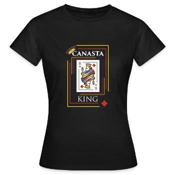 Canasta design Cadeau pour les joueurs de jeux de cartes et - T-shirt Femme - noir - Devant - AI Model Female 172 dark (172cm)