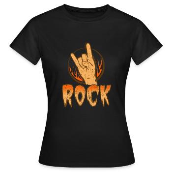 musique rock - T-shirt Femme - noir - Devant - AI Model Female 172 dark (172cm)