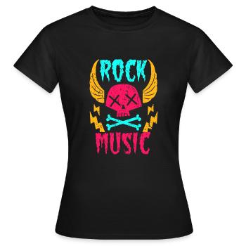 musique rock - T-shirt Femme - noir - Devant - AI Model Female 172 dark (172cm)