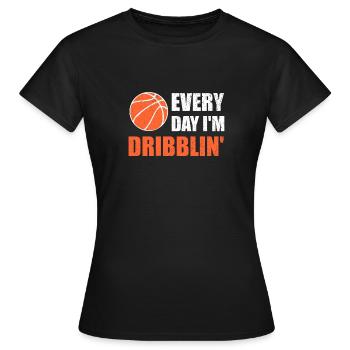 Basketball - Frauen T-Shirt - Schwarz - Vorne - AI Model Female 172 dark (172cm)