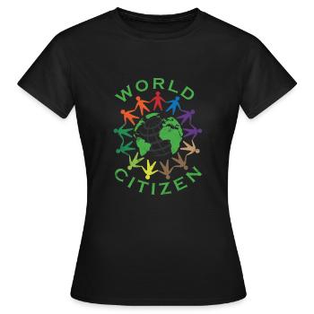 Intégration, tolérance, harmonie, droits des personnes LGBT - T-shirt Femme - noir - Devant - AI Model Female 172 dark (172cm)