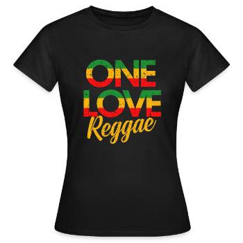 Reggae music lovers - Women's T-Shirt - black - Front - AI Model Female 172 dark (172cm)