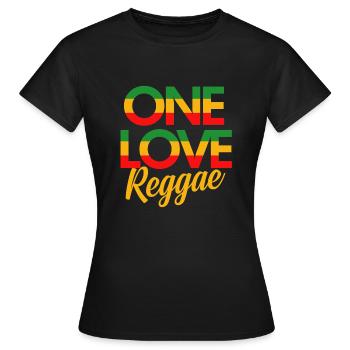 Love Reggae Musique Genre - T-shirt Femme - noir - Devant - AI Model Female 172 dark (172cm)