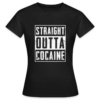 Drogue cocaïne - T-shirt Femme - noir - Devant - AI Model Female 172 dark (172cm)