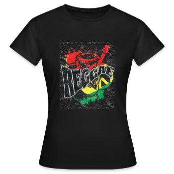 Reggae jamaïcain - T-shirt Femme - noir - Devant - AI Model Female 172 dark (172cm)