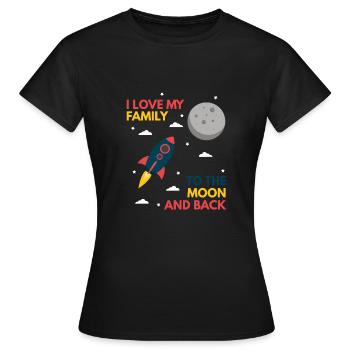 Famille Famille Cadeau Parents Fils Fille Amour - T-shirt Femme - noir - Devant - AI Model Female 172 dark (172cm)