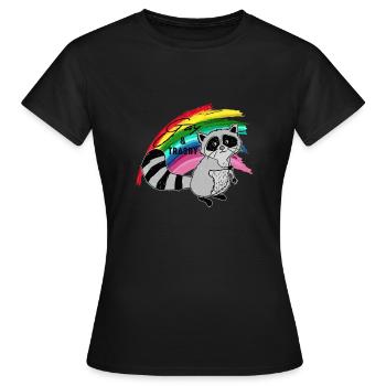 Gay et Trash - T-shirt Femme - noir - Devant - AI Model Female 172 dark (172cm)