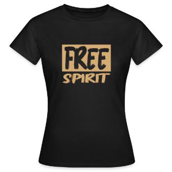 Free Spirit - T-shirt Femme - noir - Devant - AI Model Female 172 dark (172cm)