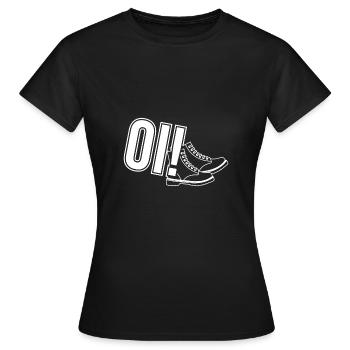 Oi Punk design, Gift for Skinheads, Ska and - Women's T-Shirt - black - Front - AI Model Female 172 dark (172cm)