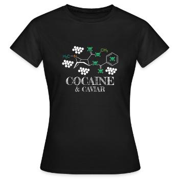 Kokain und Kaviar - Frauen T-Shirt - Schwarz - Vorne - AI Model Female 172 dark (172cm)