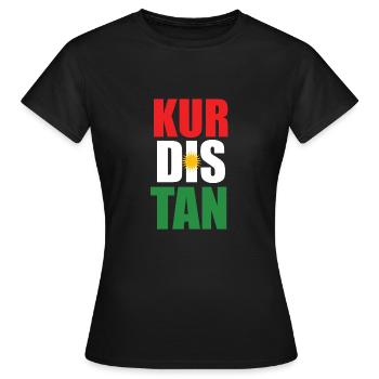 Kurdistan - Women's T-Shirt - black - Front - AI Model Female 172 dark (172cm)
