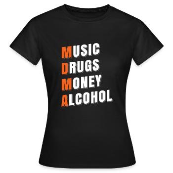 MDMA Molly Ecstasy-Medikament - Frauen T-Shirt - Schwarz - Vorne - AI Model Female 172 dark (172cm)