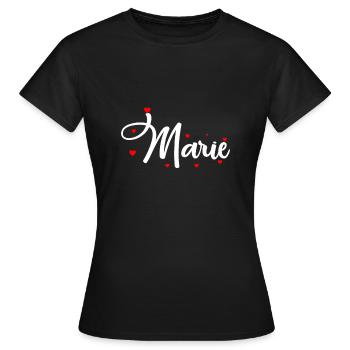 Marie - T-shirt Femme - noir - Devant - AI Model Female 172 dark (172cm)