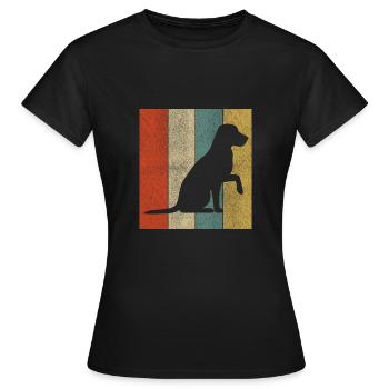 Labrador chien cadeau caresses chiens - T-shirt Femme - noir - Devant - AI Model Female 172 dark (172cm)