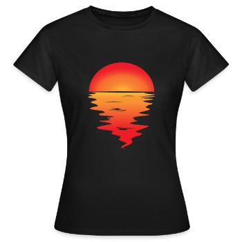 coucher du soleil - T-shirt Femme - noir - Devant - AI Model Female 172 dark (172cm)