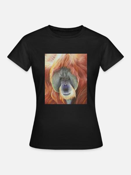 Orang Utan - Frauen T-Shirt - Schwarz