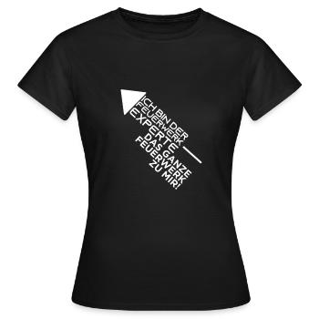 Feuerwerk - Frauen T-Shirt - Schwarz - Vorne - AI Model Female 172 dark (172cm)