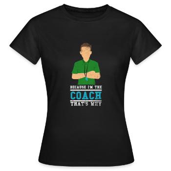 Entraîneur entraîneur - T-shirt Femme - noir - Devant - AI Model Female 172 dark (172cm)