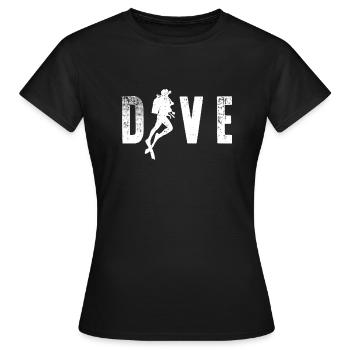 Diving - Frauen T-Shirt - Schwarz - Vorne - AI Model Female 172 dark (172cm)