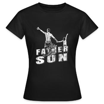 father and son - Women's T-Shirt - black - Front - AI Model Female 172 dark (172cm)