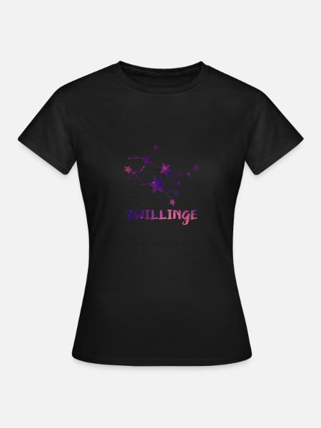 zwillinge Zwilling - Frauen T-Shirt - Schwarz