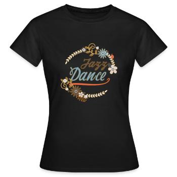 Cadeau de danse jazz - T-shirt de danse moderne - T-shirt Femme - noir - Devant - AI Model Female 172 dark (172cm)