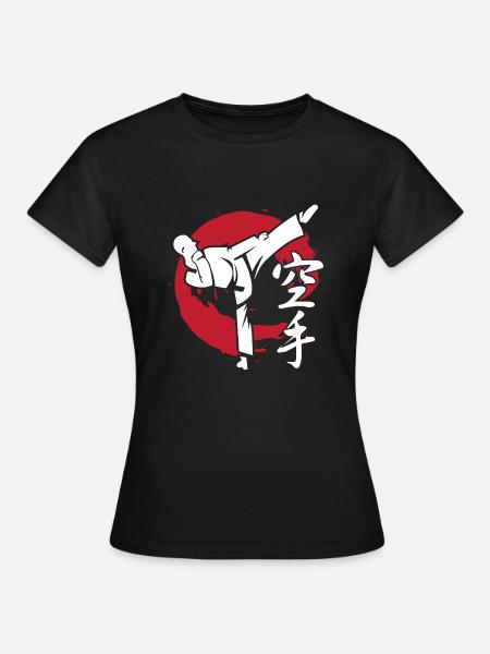 symbole de karaté coup de pied cadeau de sport - T-shirt Femme - noir
