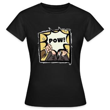 Pow Livre de BD Coup de coup de la bulle de bande dessinée cadeau - T-shirt Femme - noir - Devant - AI Model Female 172 dark (172cm)
