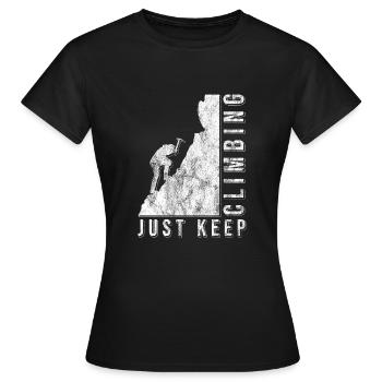 Alpinisme alpinisme randonnée - T-shirt Femme - noir - Devant - AI Model Female 172 dark (172cm)