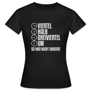 Heure de l’Allemagne de l’Est | Ossi Est Allemagne de l’Est horloge - T-shirt Femme - noir - Devant - AI Model Female 172 dark (172cm)