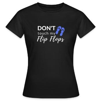 Tongs - T-shirt Femme - noir - Devant - AI Model Female 172 dark (172cm)