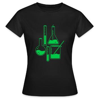 Idée cadeau science chimie ballon - T-shirt Femme - noir - Devant - AI Model Female 172 dark (172cm)
